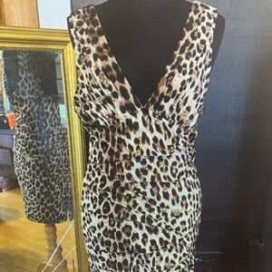 Nolan Miller Animal Print Mini Dress